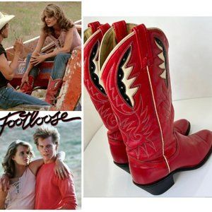 ACME Vintage Red White & Blue As seen in Footloose! RARE Cowboy Boots ♥️♥️